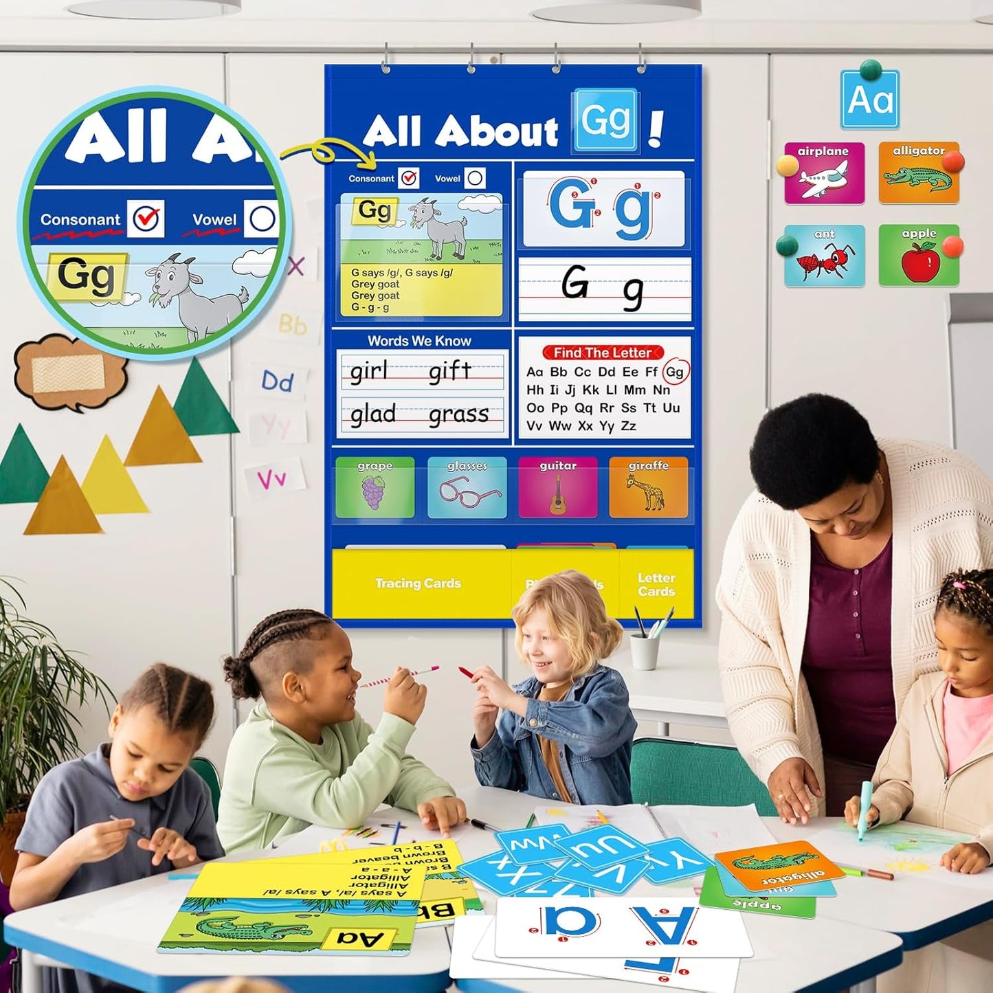 🔥 SALE 50% OFF 📚Alphabet Learning Pocket Chart