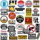 🔥150Pcs Blue Collar Funny Stickers 👷‍♂️
