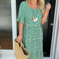🎁2025 Big Sale 49% OFF🎁Round Neck Polka Dot Print Midi Dress