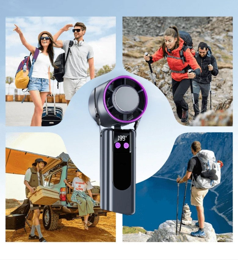 🌞Summer Hot Price Only Today: 50% off!!!🔥Portable Handheld & Foldable Silent Cooling Fan