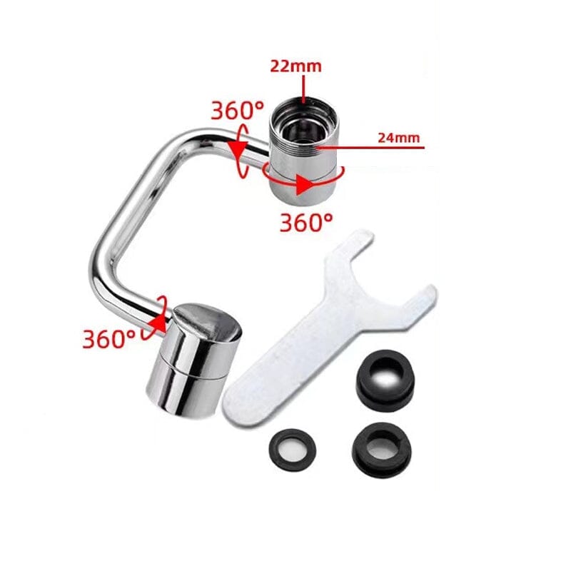 🚰 Upgrade Your Washing Routine - ✨ TTZZ 1080° Rotatable Faucet Aerator Extension - For Effortless, All-Angle Control!