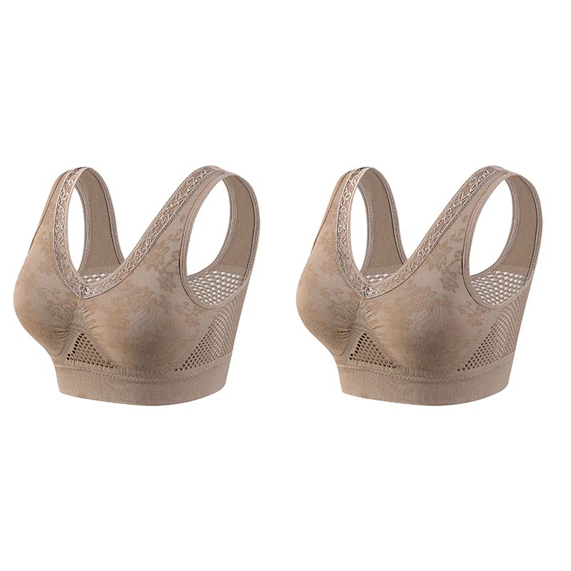 🏆 Last Day Special Price £18.99 ! 💐 Buy One Get One Free 🎁 🌸 Pure Cotton Buttonless Comfy Lifting Bra