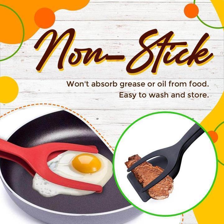 📢📢50% OFF !! ⏰2 In 1 Grip Flip Tongs