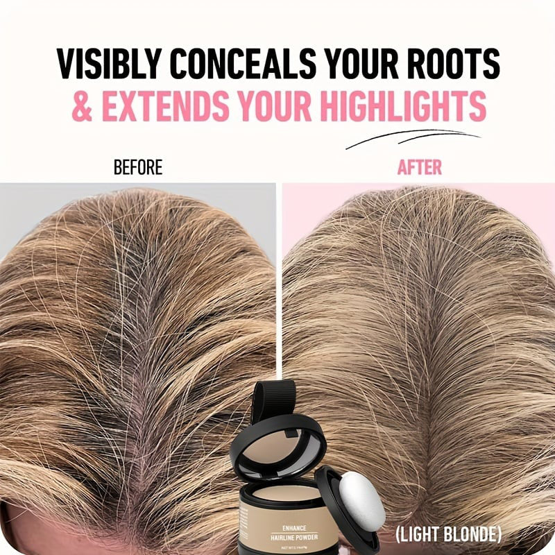 🎉53K+ Sold 💇 Hairline Powder Fit All Hair Color, Waterproof Root Touch Up Concealer For Grey & Sparse Hair