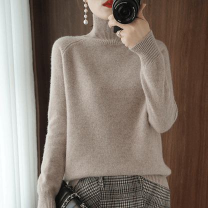 🔥Women's Solid Turtleneck Knit Sweater