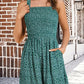 ⏰Hot Sale 50% Off💃Women's Summer Square Neck Sleeveless Loose Casual Short Smocked Romper💕