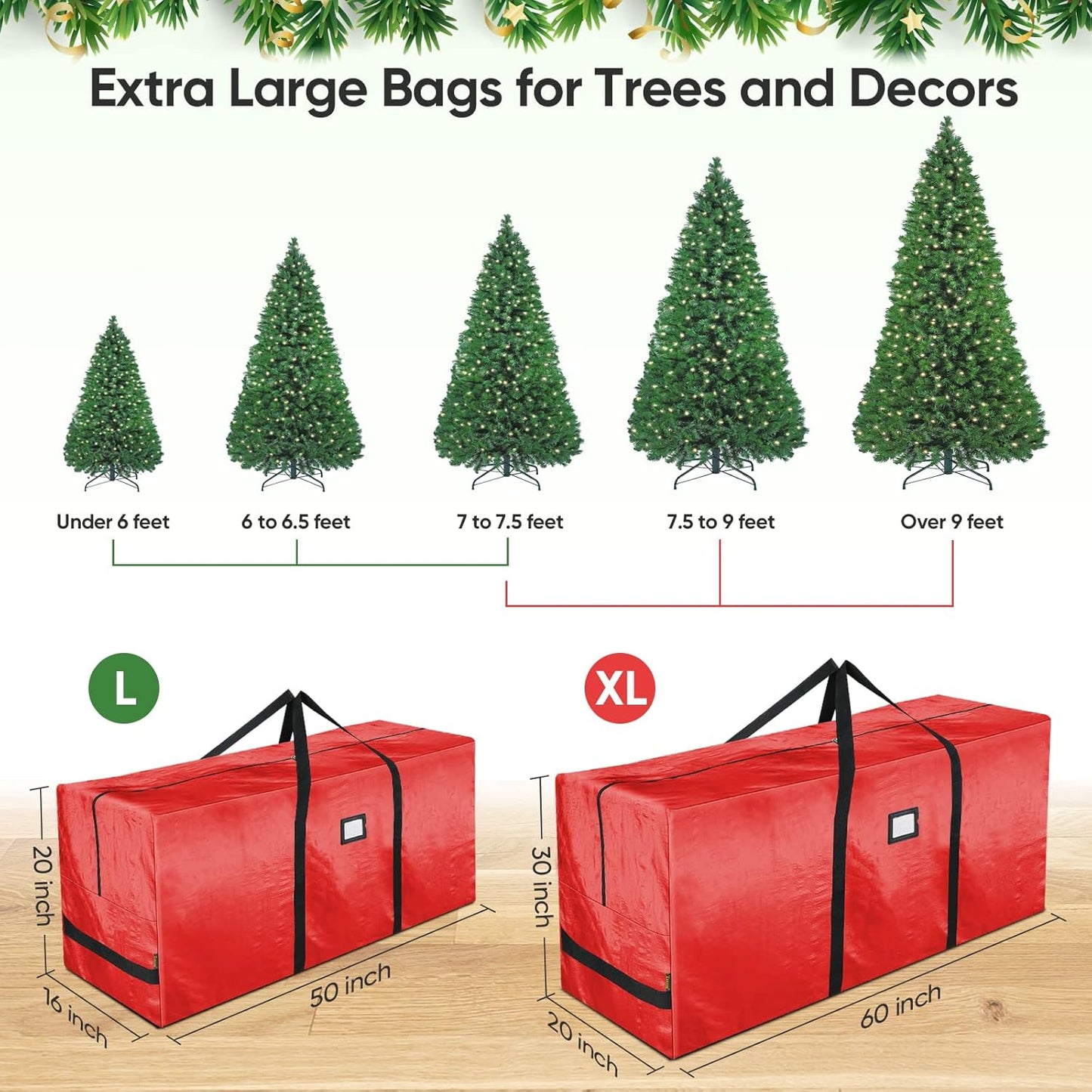 🎄 60% OFF NOW ! 🎅 Christmas Tree Durable Waterproof Storage Bag – Easy to Carry, Protects from Dust & Moisture 🎁