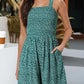 ⏰Hot Sale 50% Off💃Women's Summer Square Neck Sleeveless Loose Casual Short Smocked Romper💕