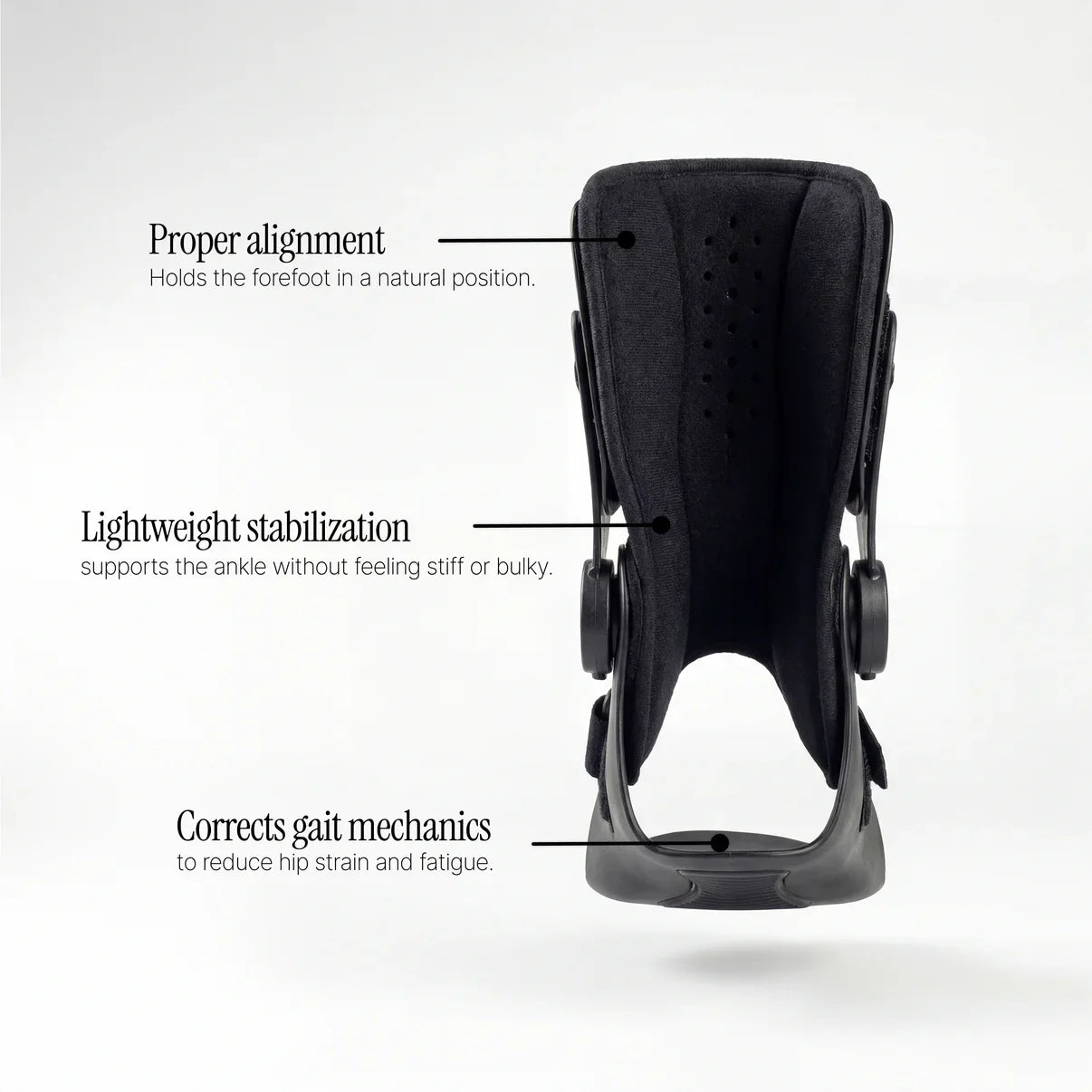 Adjustable Foot Drop Brace with Inflatable Liner