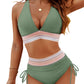 ⏳Last Day Promotion 50% OFF⛱️2026 High Waisted Tummy Control Color Block Bikini Sets