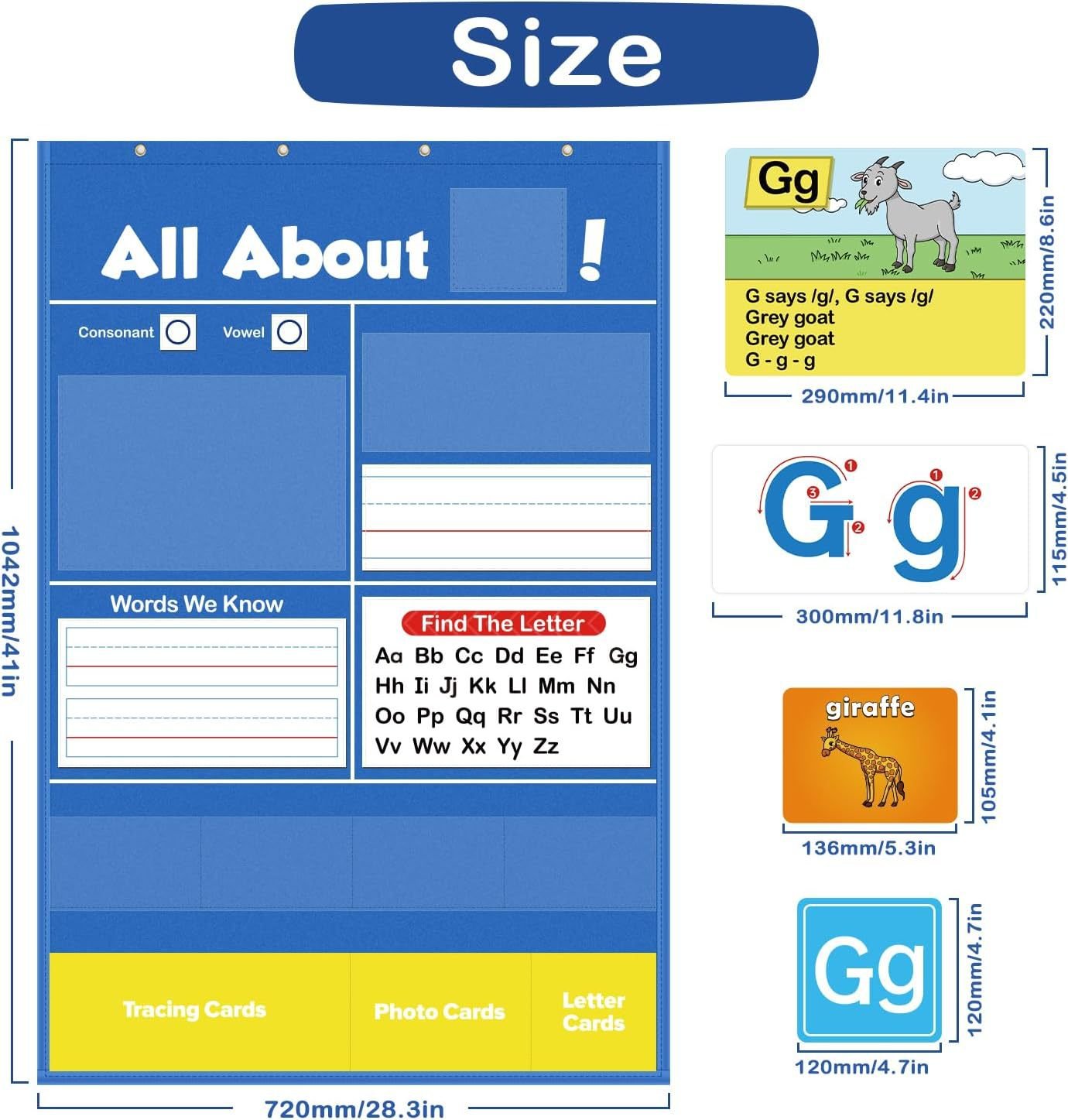 🔥 SALE 50% OFF 📚Alphabet Learning Pocket Chart