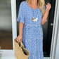🎁2025 Big Sale 49% OFF🎁Round Neck Polka Dot Print Midi Dress