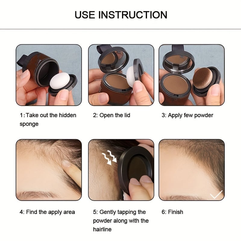 🎉53K+ Sold 💇 Hairline Powder Fit All Hair Color, Waterproof Root Touch Up Concealer For Grey & Sparse Hair