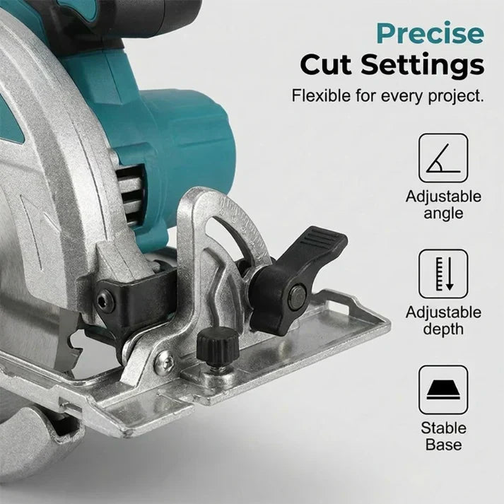 ⚡ LIMITED-TIME 50% OFF! ✨ High-Speed Cordless Circular Saw – Brushless Motor, Dual Battery, Precision Cuts 🔋