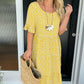 🎁2025 Big Sale 49% OFF🎁Round Neck Polka Dot Print Midi Dress
