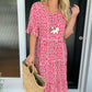 🎁2025 Big Sale 49% OFF🎁Round Neck Polka Dot Print Midi Dress
