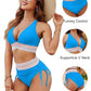 ⏳Last Day Promotion 50% OFF⛱️2026 High Waisted Tummy Control Color Block Bikini Sets
