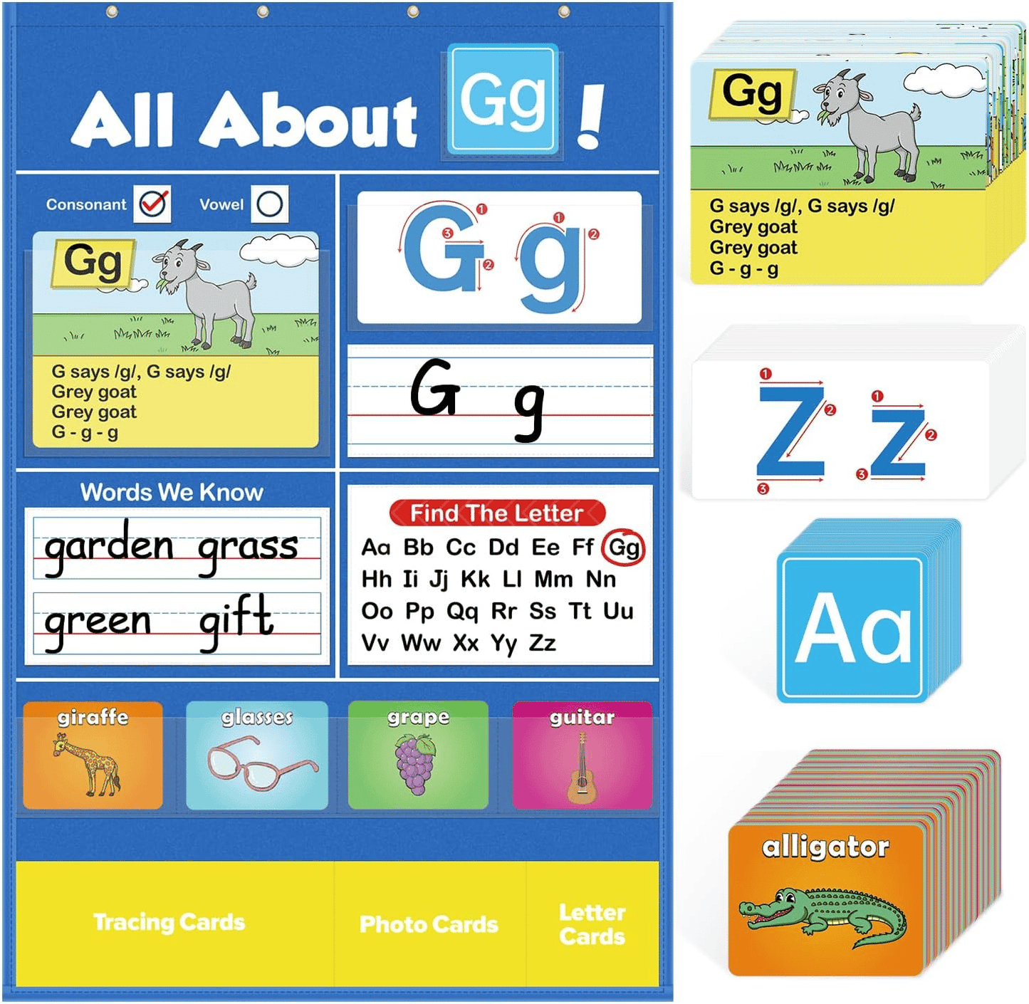 🔥 SALE 50% OFF 📚Alphabet Learning Pocket Chart