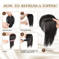 🌸Natural Hair Toppers with Bangs for Women