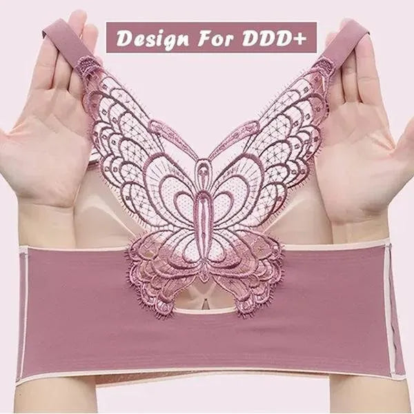 🎁Hot Sale 50% OFF⏳Butterfly Embroidery Wirefree Bra – Wire-Free Lift & All-Day Support ✨