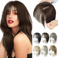 🌸Natural Hair Toppers with Bangs for Women