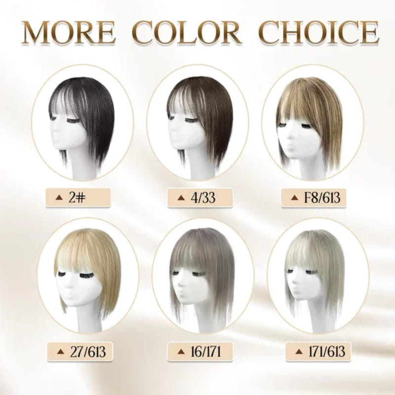 🌸Natural Hair Toppers with Bangs for Women
