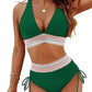 ⏳Last Day Promotion 50% OFF⛱️2026 High Waisted Tummy Control Color Block Bikini Sets