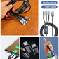 Transparent Luminous Super Fast Charging 3-in-1 Data Cable