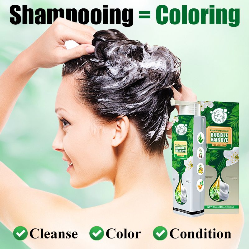 🌱Pure Plant Extract Bubble Hair Dye For Gray Hair
