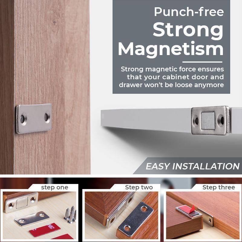 Non-perforated Magnetic Door Closer