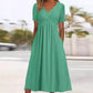 V-Neck Short Sleeve Dress – Flowy Fit, Timeless Charm