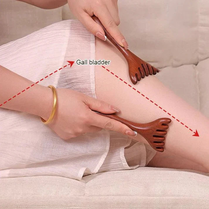 Natural Stone Massage Set: Scraping Board, Finger Clip & Egg-Shaped Massager