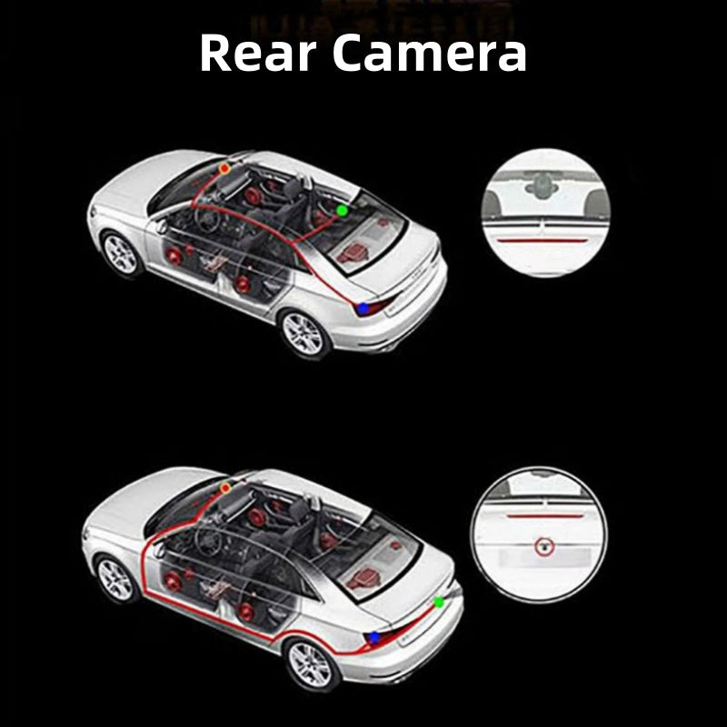 🚗1080P 4-Channel Dash Cam with Night Vision