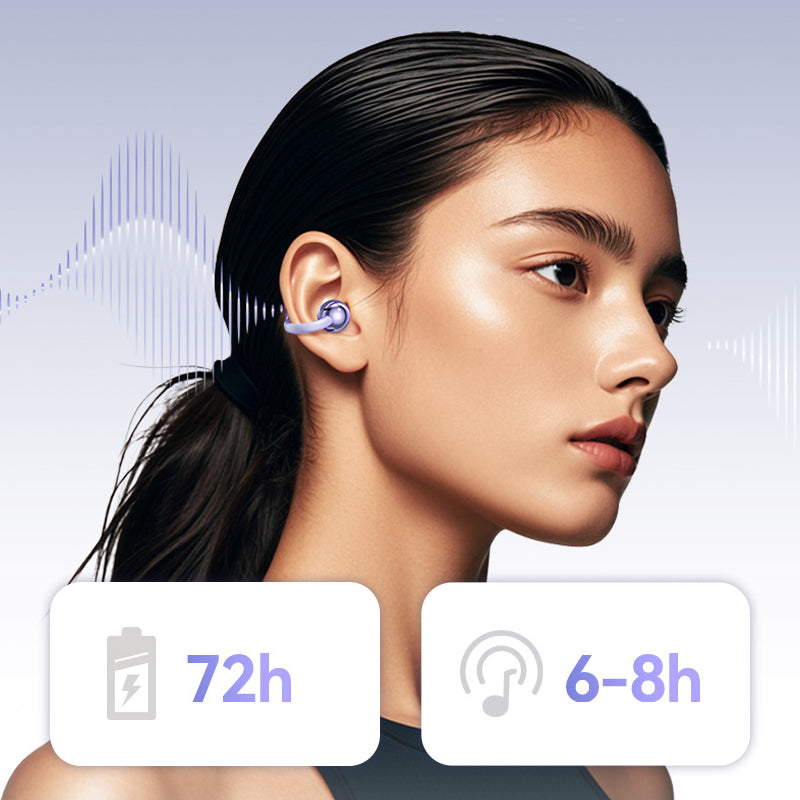 💎50% OFF!Bluetooth 5.4 Clip-On Open Ear Earbuds with Noise Cancelling