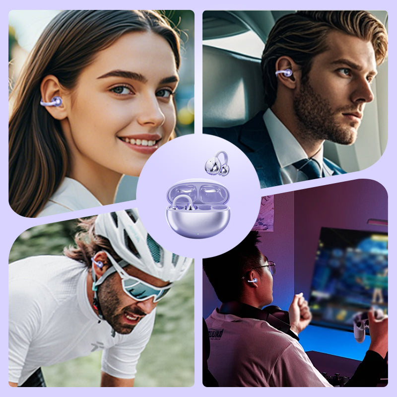 💎50% OFF!Bluetooth 5.4 Clip-On Open Ear Earbuds with Noise Cancelling