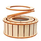 Solar Powered Rotating Double Ring Wooden Puzzle Toy