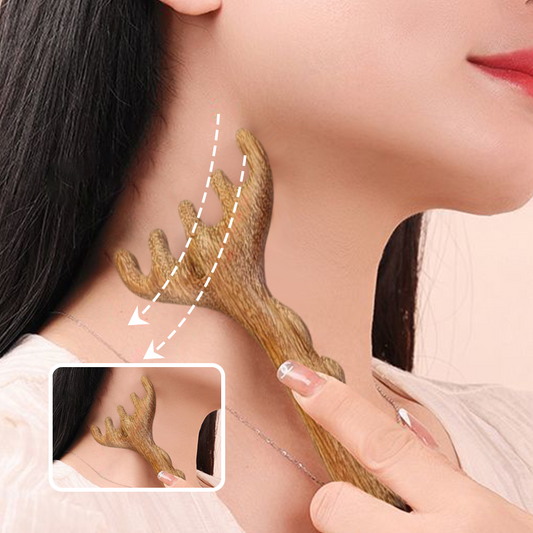 ✨️2025 Hot Sale✨️Wooden Head Massager Comb & Gua Sha Tool
