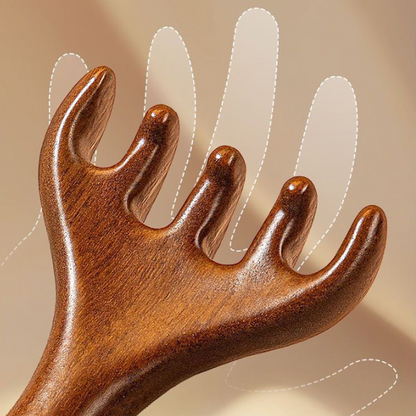✨️2025 Hot Sale✨️Wooden Head Massager Comb & Gua Sha Tool