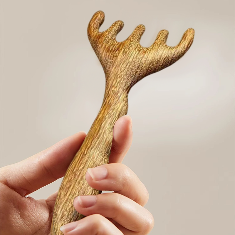 ✨️2025 Hot Sale✨️Wooden Head Massager Comb & Gua Sha Tool