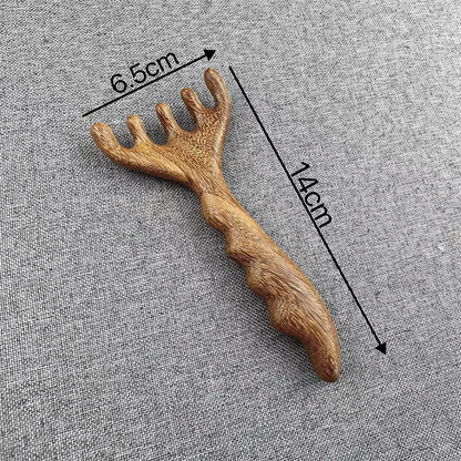 ✨️2025 Hot Sale✨️Wooden Head Massager Comb & Gua Sha Tool