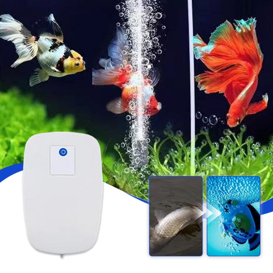 Ultra-Quiet Adjustable Aquarium Air Pump with 4 Outlets