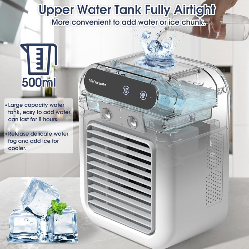 ❄️ Limited Time Half Price - Mini Portable Air Conditioner with Cooling and Humidifying Functions