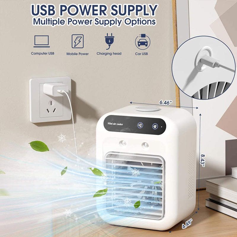 ❄️ Limited Time Half Price - Mini Portable Air Conditioner with Cooling and Humidifying Functions