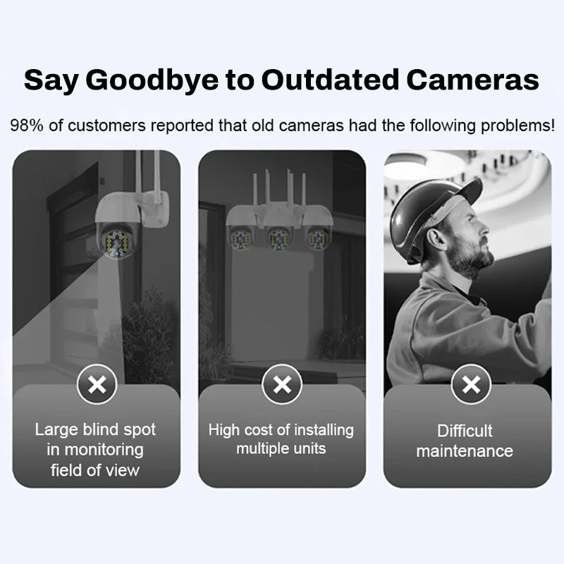 🌞 Wireless night vision camera – Smart security around the clock!