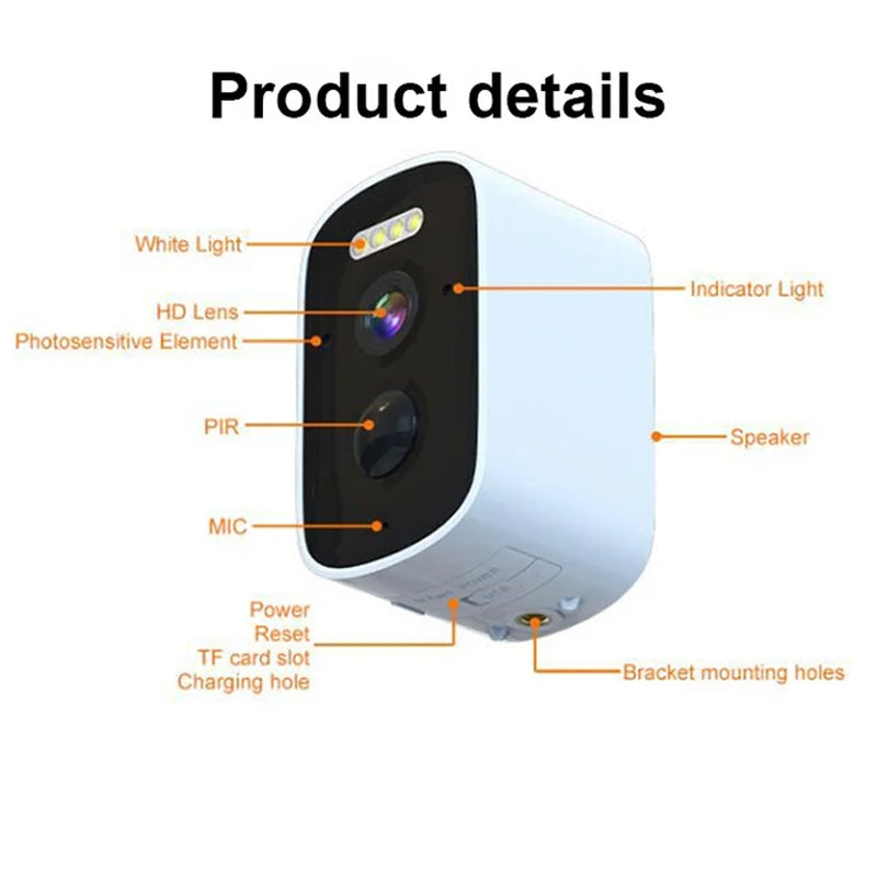 🌞 Wireless night vision camera – Smart security around the clock!