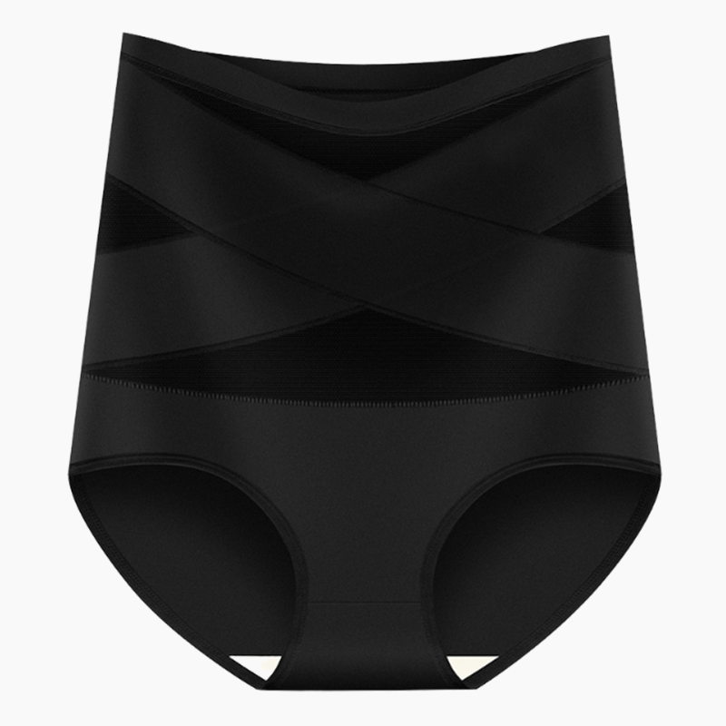 🌸Last Day-Buy 1 Get 3 Packs✨Plus-Size High-Waist Cross Tummy Control Panties