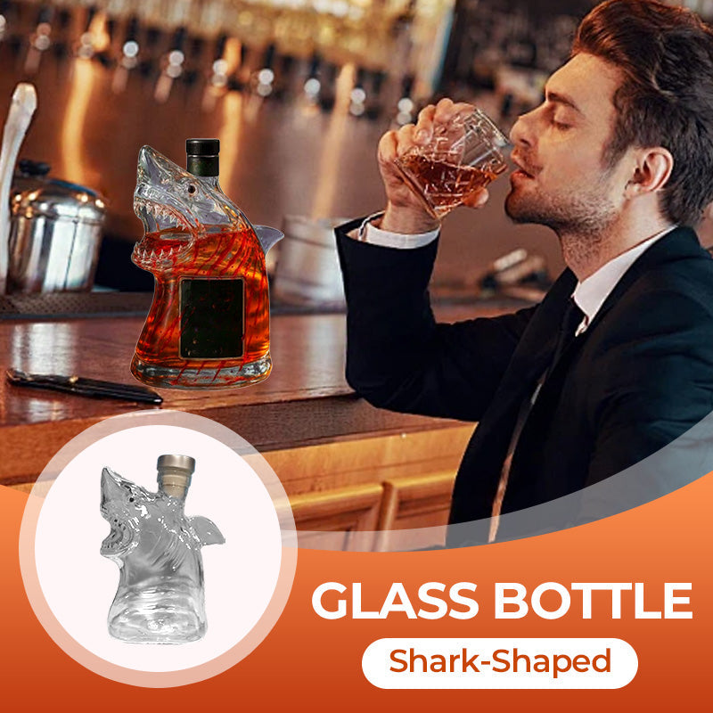 Shark-Shaped Whiskey Decanter Glass Bottle