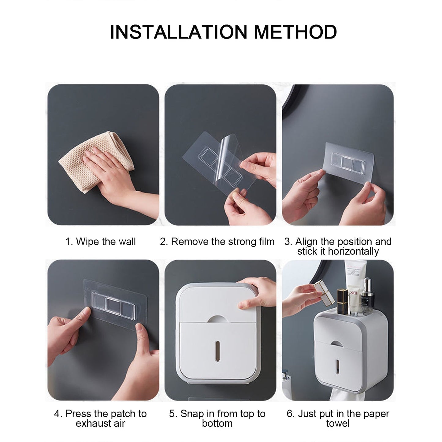 🔥Last Day Sale 50%🔥Punch-free Toilet Paper Holder Box