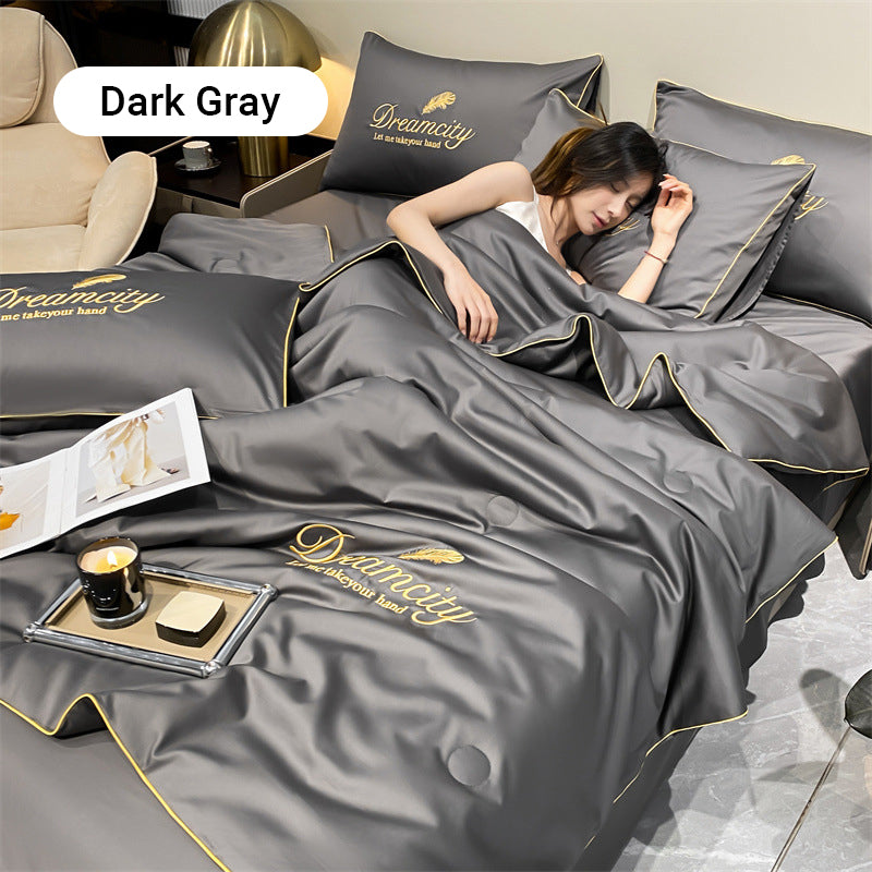 📢📢Last Day-50% OFF!!⏰Washable and cool four-piece bedding set🛏️