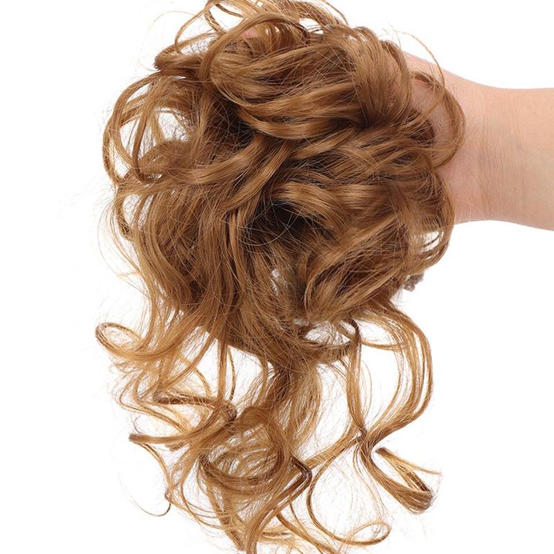 💁‍♀️LAST DAY - BUY 1 GET 1 FREE + FREE HAIRPIN!!🎁💗Messy Curly Hair Bun Scrunchie Extensions
